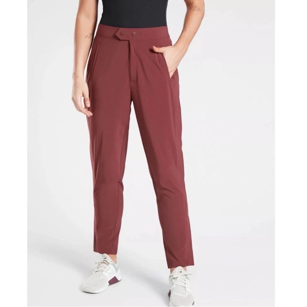 Athleta Uptown Ankle Pants Pockets High Rise R3